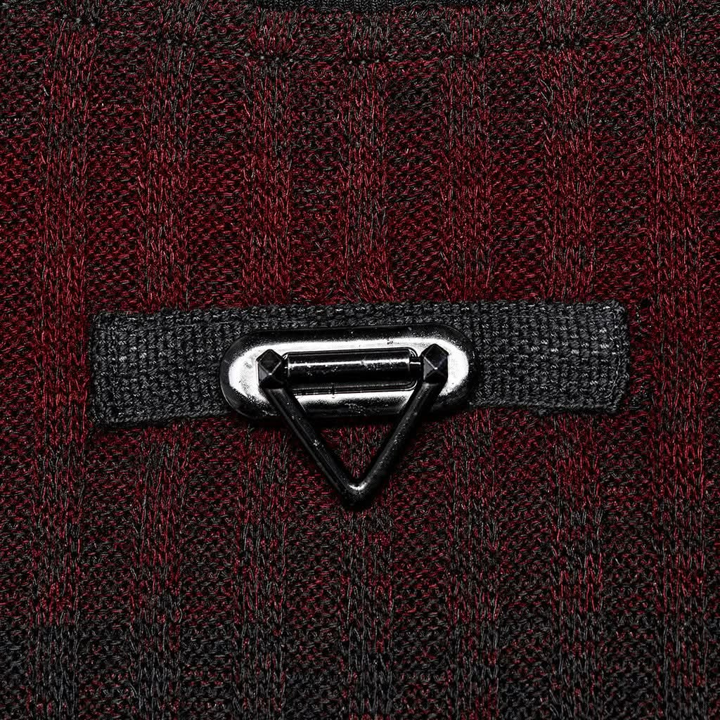 Sludge Grunge Striped Tee - Black Red - PunkRave