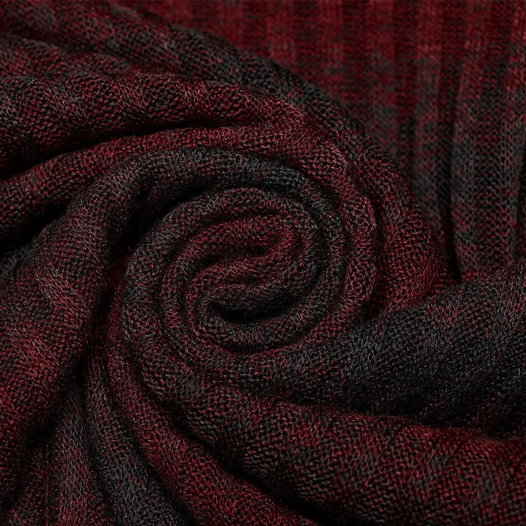 Sludge Grunge Striped Tee - Black Red - PunkRave