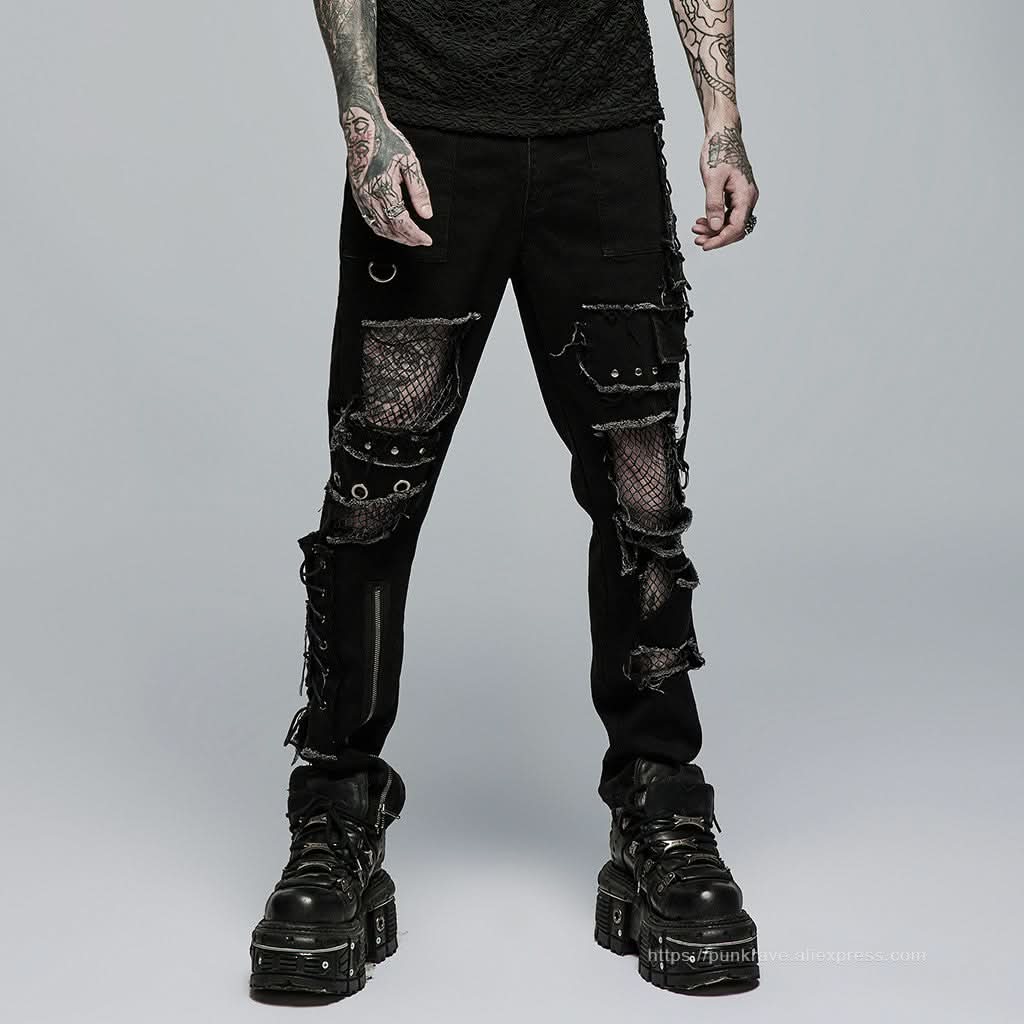 Azathoth Distressed Trousers - PunkRave