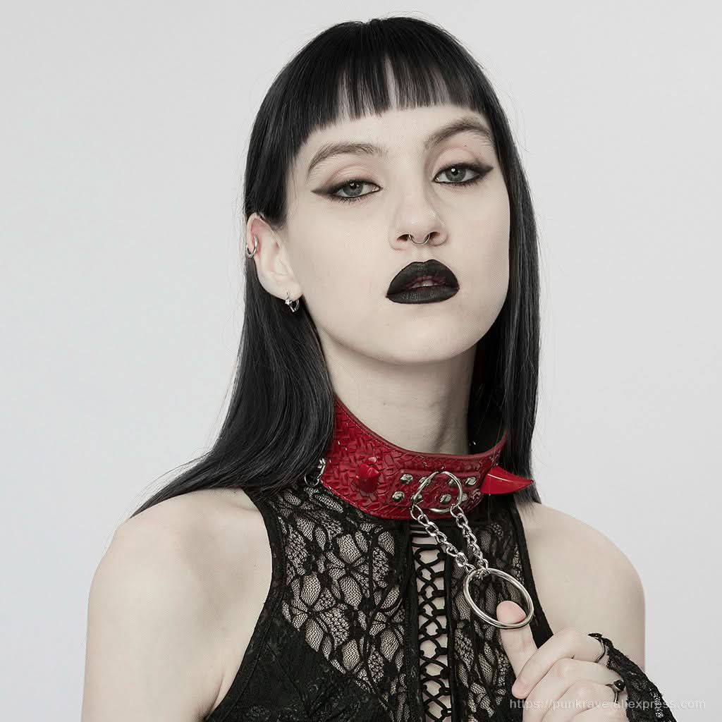 Eclipse Choker (Red) - PunkRave