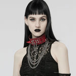 Eclipse Choker (Red) - PunkRave