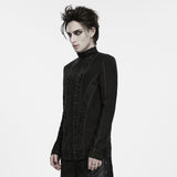 Sloe Men's Punk Longsleeve T-shirt in Black