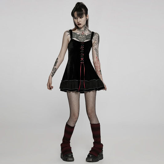Nausicaa Keyhole Velvet Dress - PunkRave