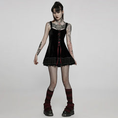 Nausicaa Keyhole Velvet Dress - PunkRave