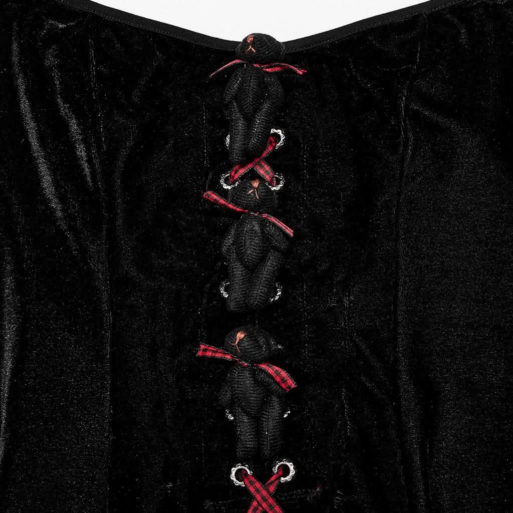 Nausicaa Keyhole Velvet Dress - PunkRave