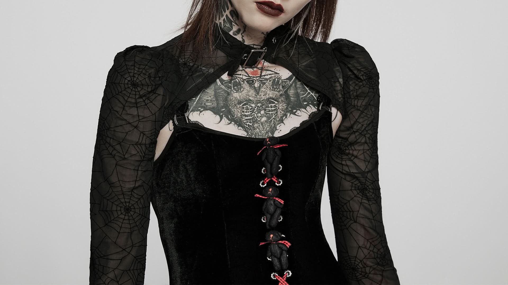 Nausicaa Keyhole Velvet Dress - PunkRave