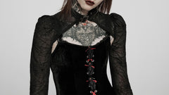 Nausicaa Keyhole Velvet Dress - PunkRave