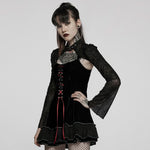 Nausicaa Keyhole Velvet Dress - PunkRave