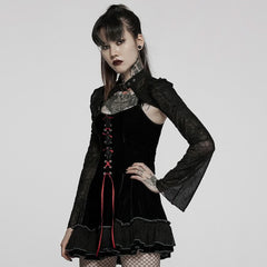 Nausicaa Keyhole Velvet Dress - PunkRave