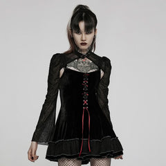 Nausicaa Keyhole Velvet Dress - PunkRave