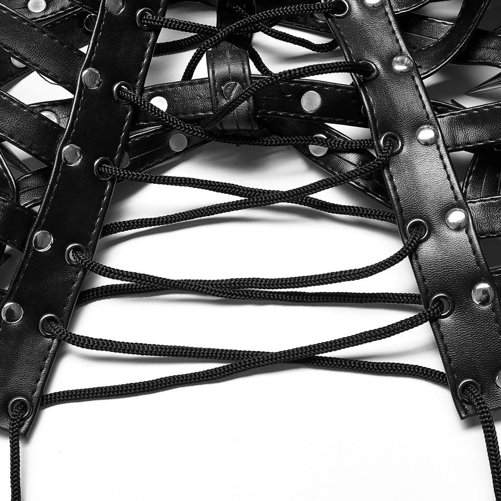 Straitjacket Supermodel Spiked Mask - PunkRave