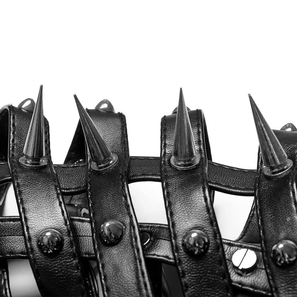 Straitjacket Supermodel Spiked Mask - PunkRave