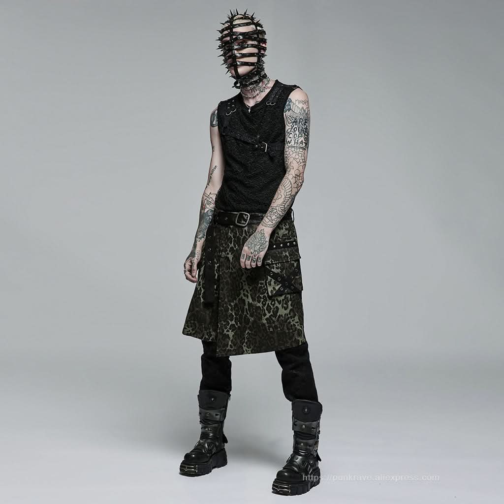Straitjacket Supermodel Spiked Mask - PunkRave