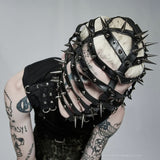 Straitjacket Supermodel Spiked Mask - PunkRave