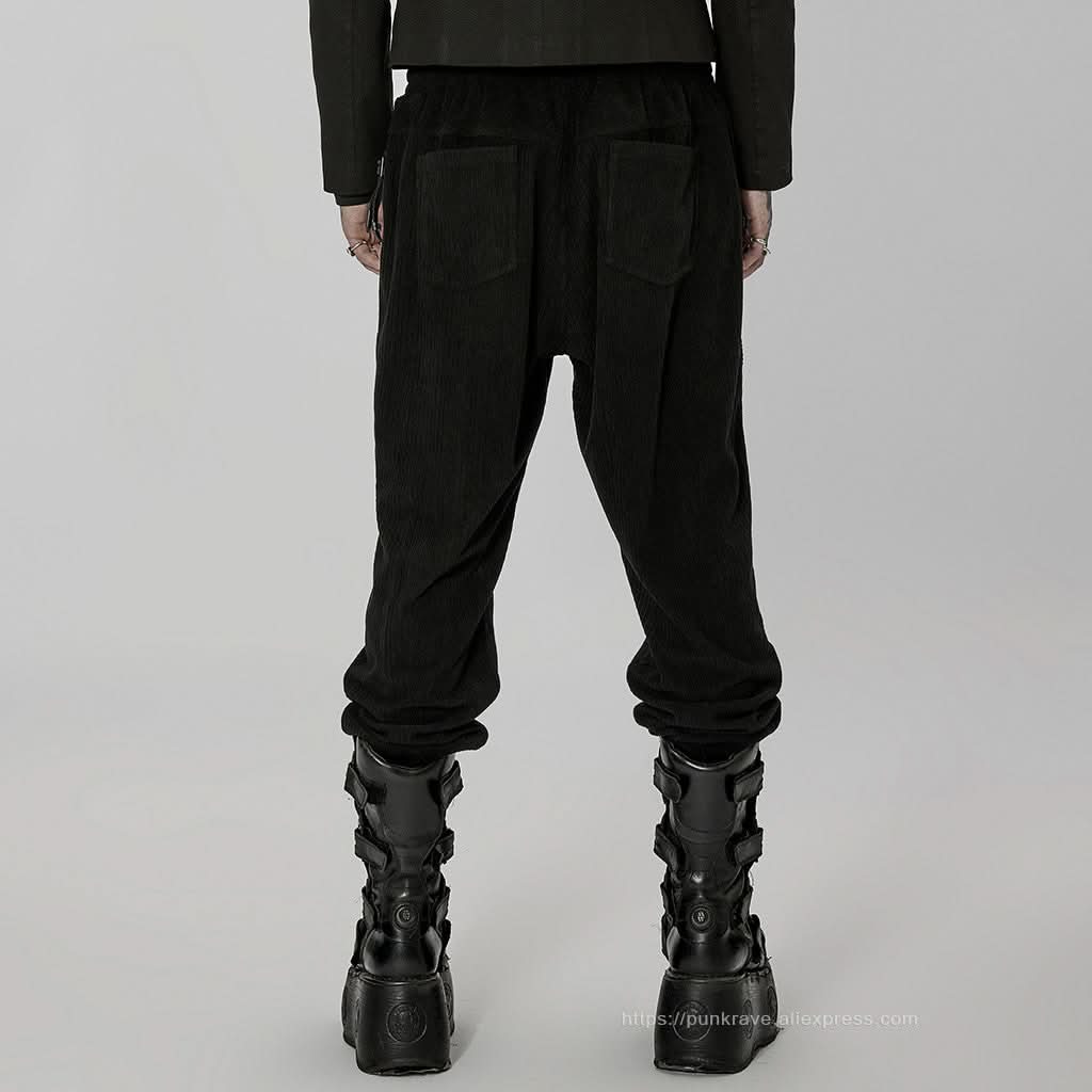 Mutiny Corduroy Trousers - Black - PunkRave