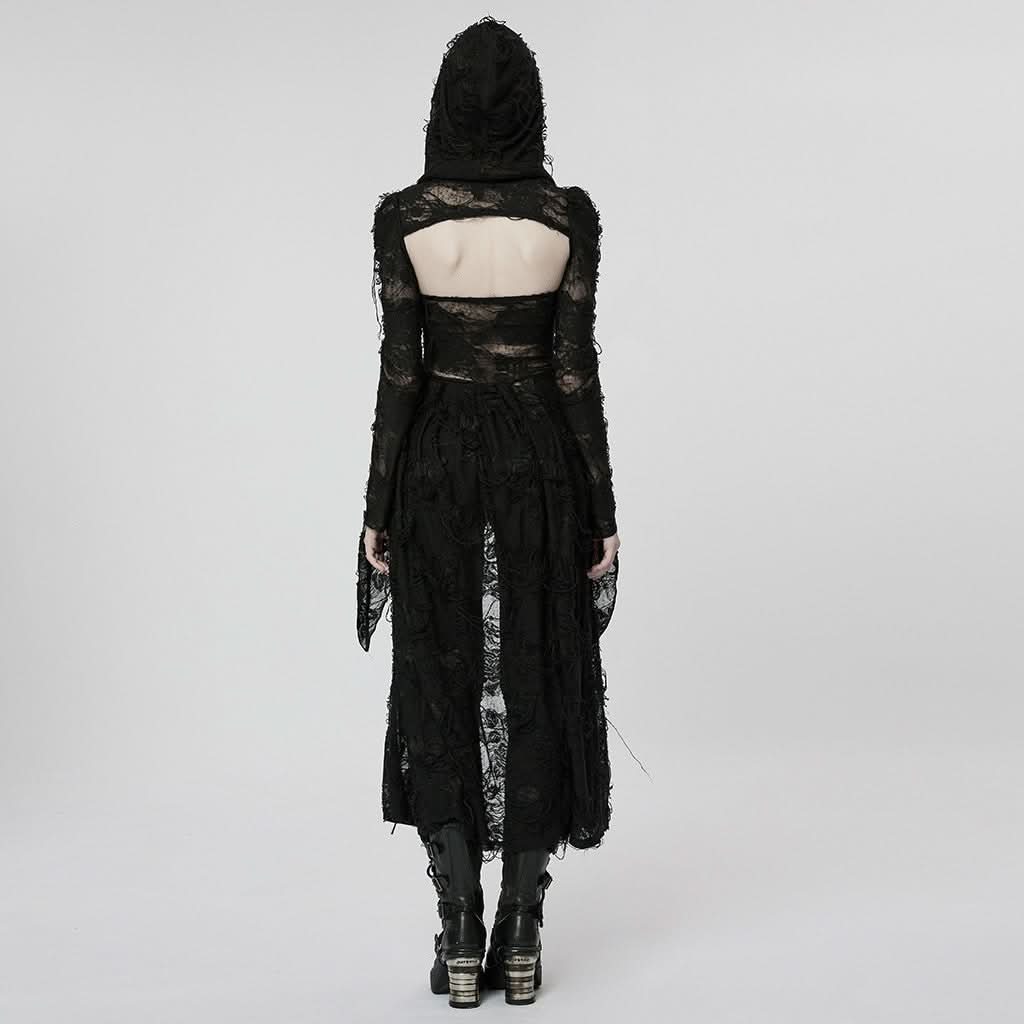 Hecate Distressed Cape Top - PunkRave