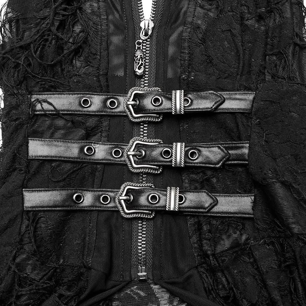 Hecate Distressed Cape Top - PunkRave