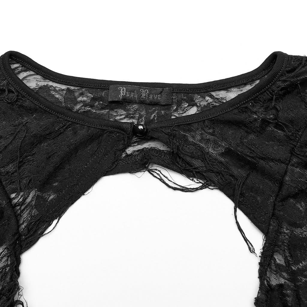 Hecate Distressed Cape Top - PunkRave