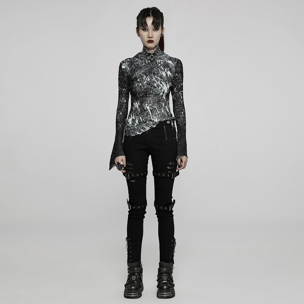 Toxic Addiction Printed Turtleneck - PunkRave