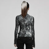 Toxic Addiction Printed Turtleneck - PunkRave