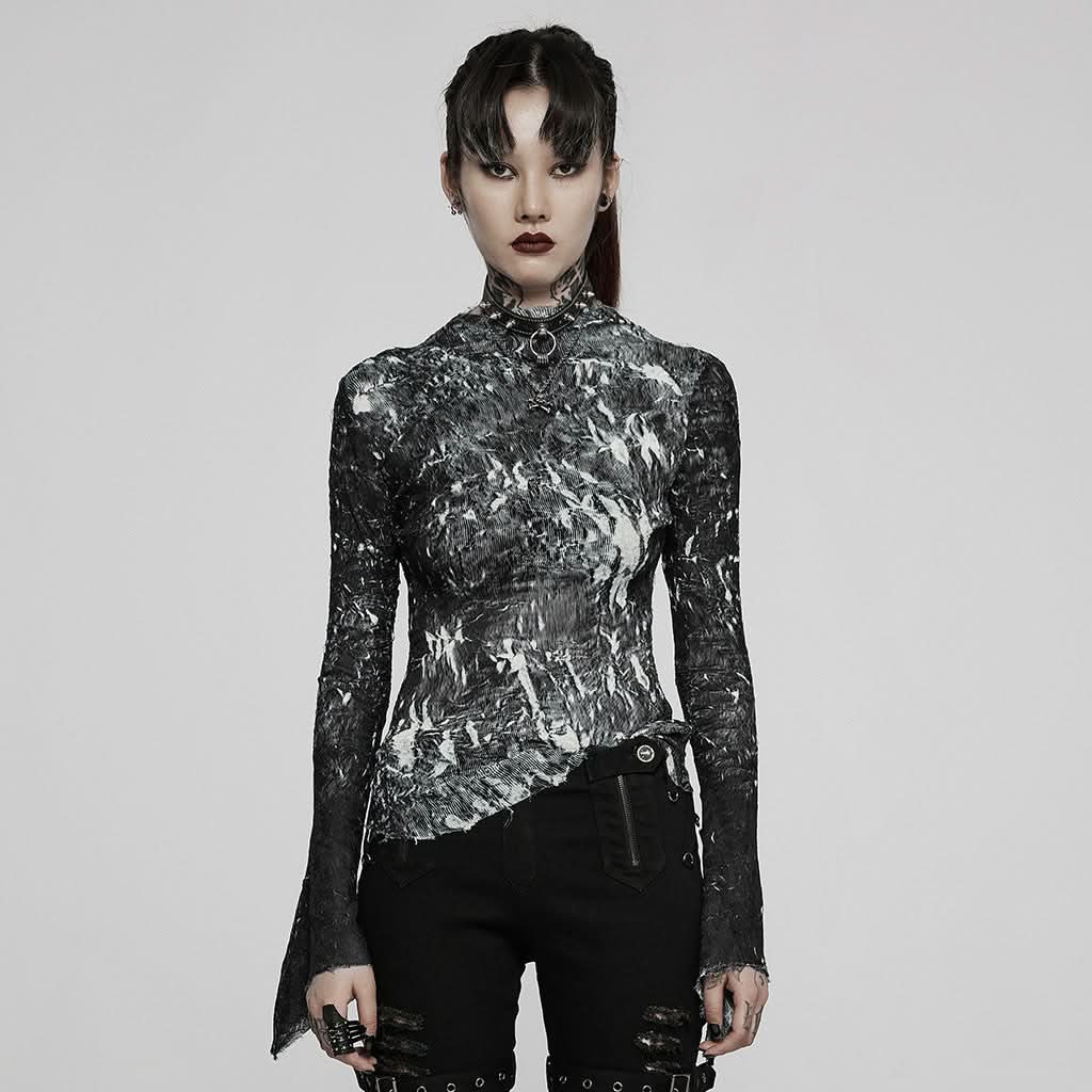 Toxic Addiction Printed Turtleneck - PunkRave