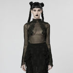 Melinda Sheer Mesh Turtleneck - PunkRave