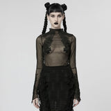 Melinda Sheer Mesh Turtleneck - PunkRave