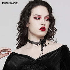 Occult Lace Choker - Black - PunkRave