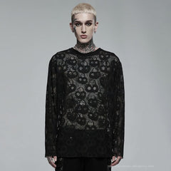 Killing Moon Mesh Skull Tee - PunkRave