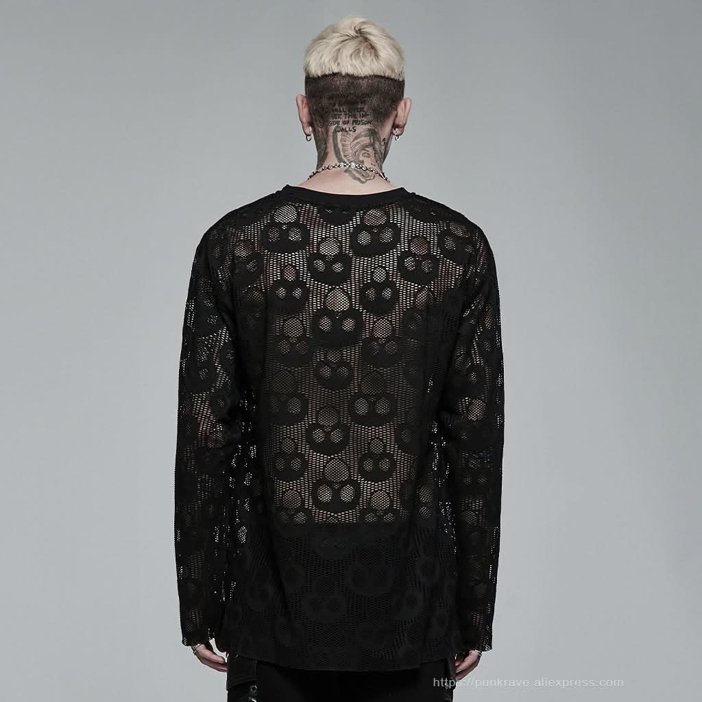 Killing Moon Mesh Skull Tee - PunkRave