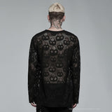 Killing Moon Mesh Skull Tee - PunkRave