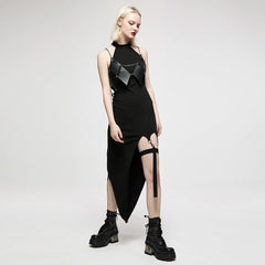 Pagan Heart Halterneck Dress With Garter - PunkRave