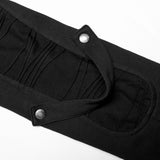 Erebor Gothic Wool Harness Buckle Black Coat Men's