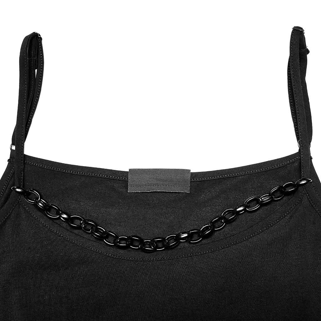 Nero Chain Crop Top - PunkRave