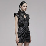 Live Wire PU Cropped Jacket - PunkRave