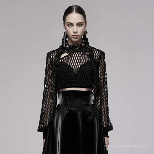 Moonlight Mesh Crop Top - PunkRave