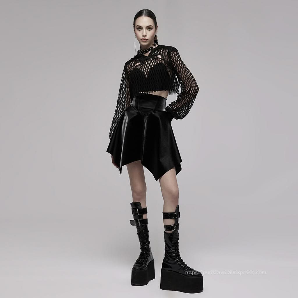 Moonlight Mesh Crop Top - PunkRave