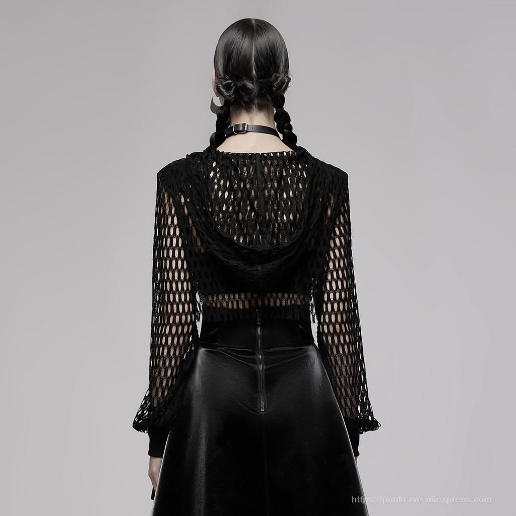 Moonlight Mesh Crop Top - PunkRave