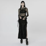 Witchy Whispers - Sheer Peplum Top - PunkRave