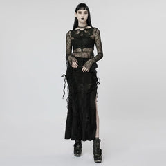 Witchy Whispers - Sheer Peplum Top - PunkRave