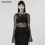 Witchy Whispers - Sheer Peplum Top - PunkRave