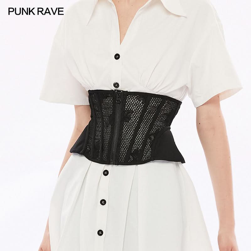 Evoken's Elegy - Mesh Structured Corset - PunkRave