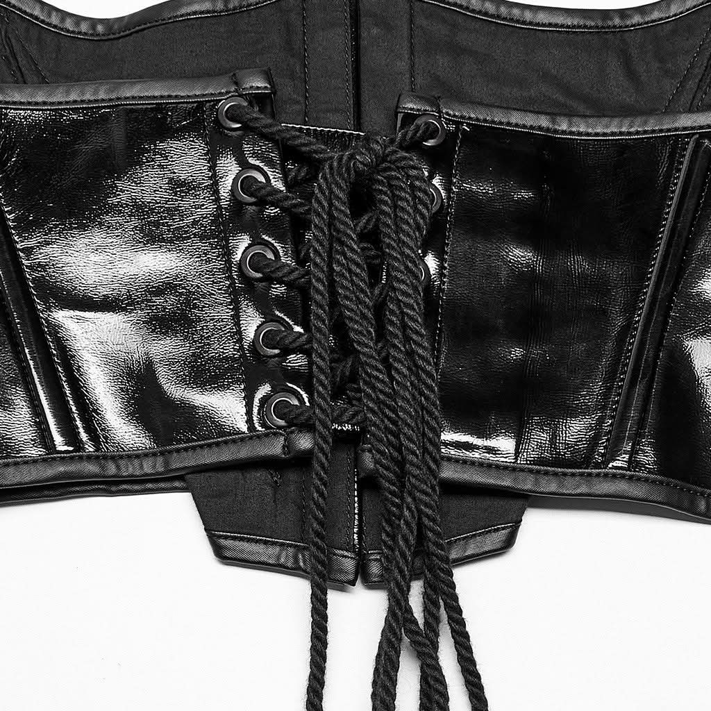 Obsidian Elegance - PU Corset - PunkRave
