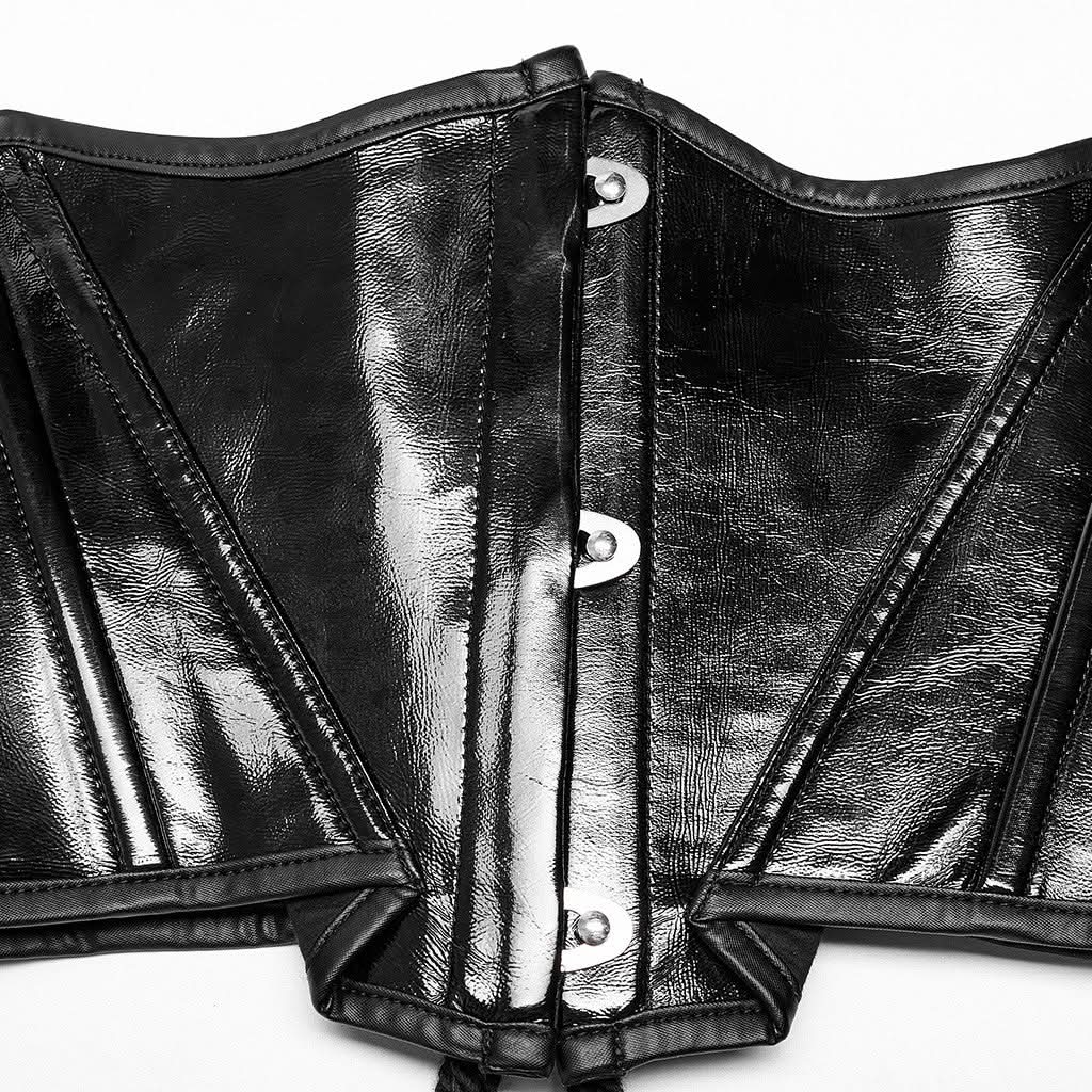 Obsidian Elegance - PU Corset - PunkRave