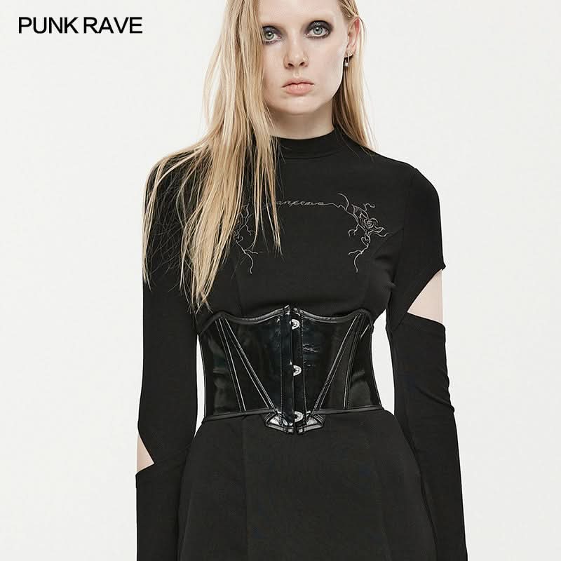 Obsidian Elegance - PU Corset - PunkRave