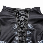 Inferno Threads - Printed Maxi Dress with Chains - PunkRave