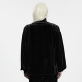 Upyr Men's Gothic Velvet Dandy Shirt in Black