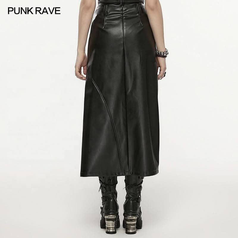 Blade Runaway - Punk High Waisted PU Skirt - PunkRave