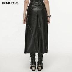 Blade Runaway - Punk High Waisted PU Skirt - PunkRave