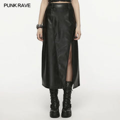Blade Runaway - Punk High Waisted PU Skirt - PunkRave